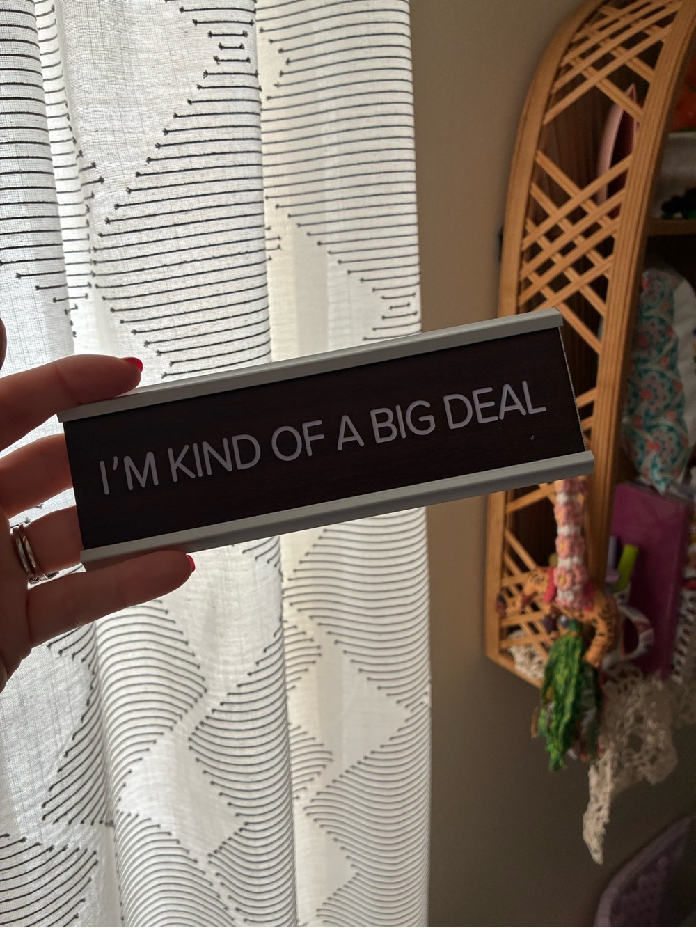 Vintage desk plate